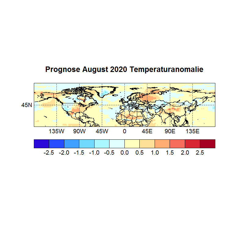 Prognose August 2020 Temperatur NH Bild